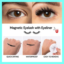 Load image into Gallery viewer, Waterproof Magnetic Eyelashes with eyeliner
